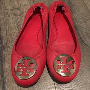 Tory Burch Red Ballerina Flats size 9.5 US